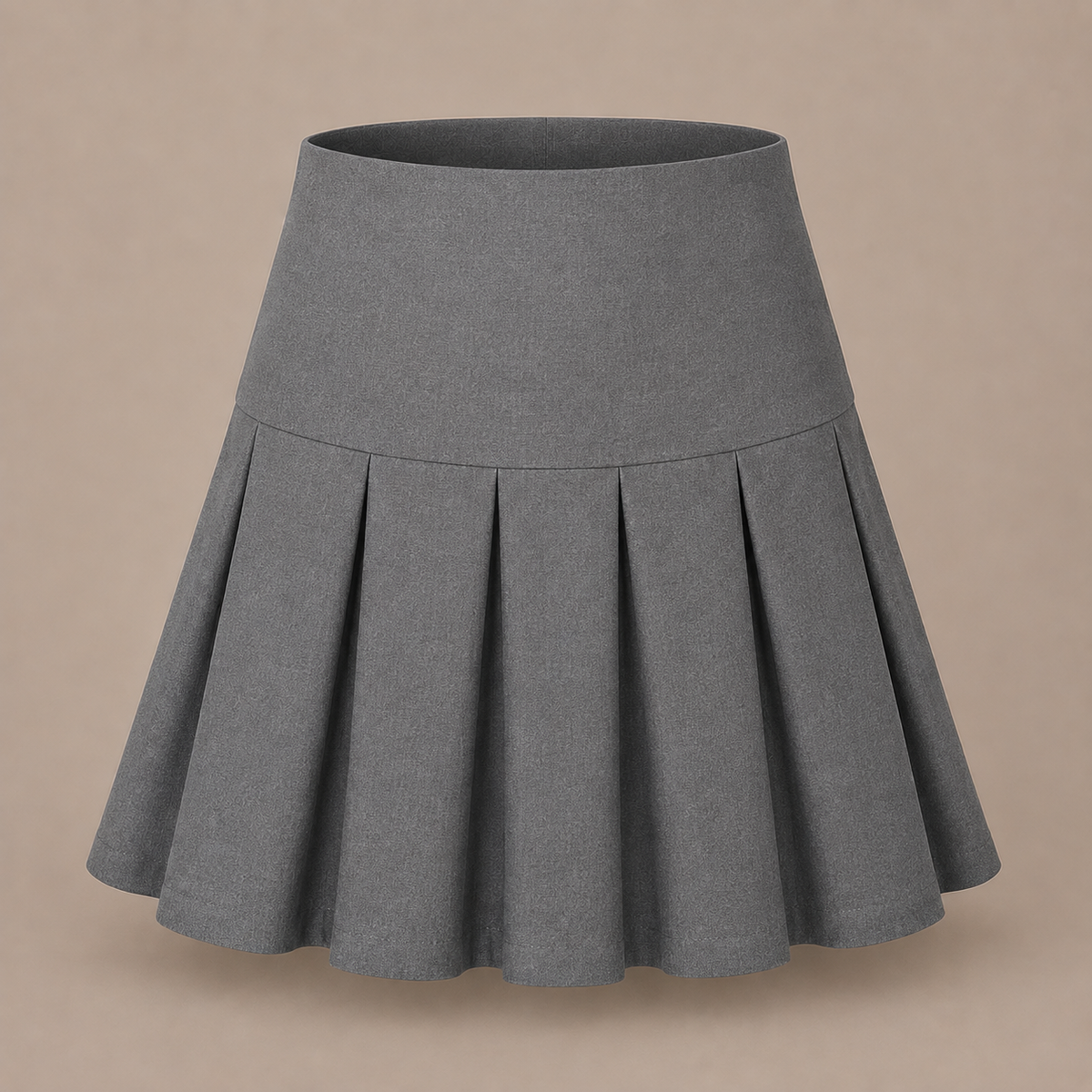 Girls Plain Round School Skirts | Pleated High Waist | 3 Colours