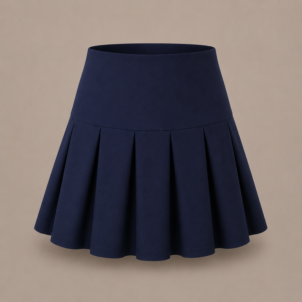 Girls Plain Round School Skirts | Pleated High Waist | 3 Colours