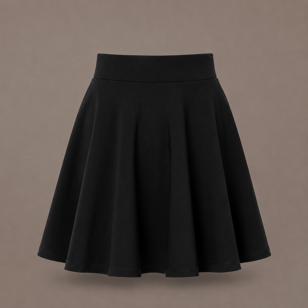 Girls Plain Pull-On Skater School Skirts | 3 Colours