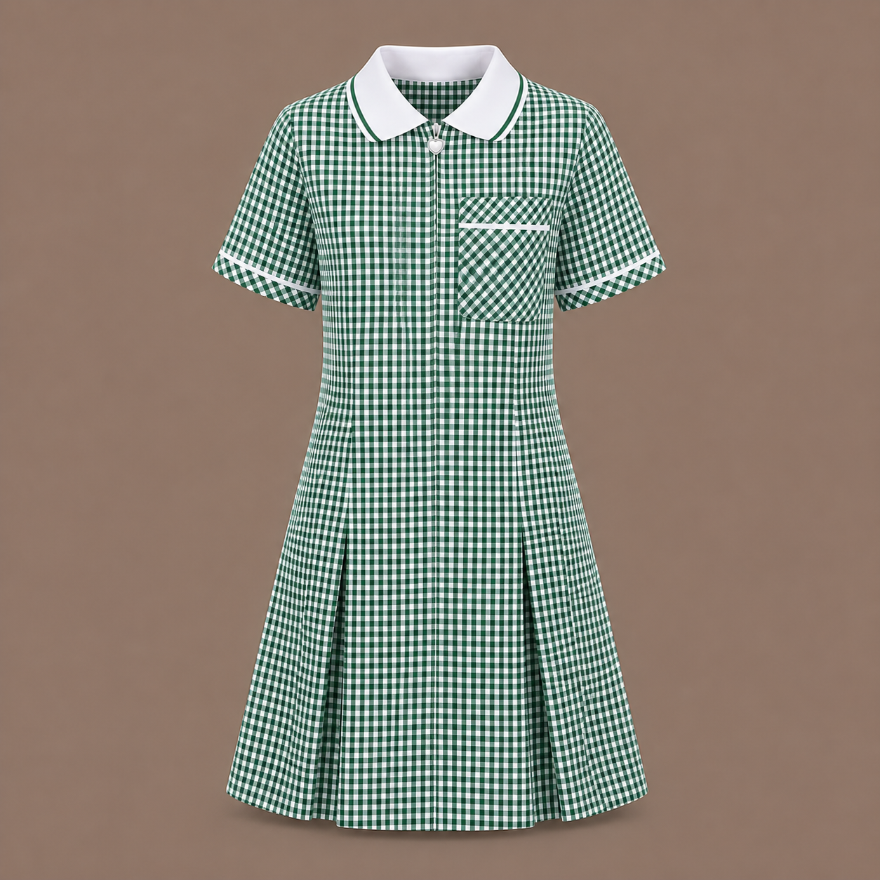Girls Gingham Check Pleated Dress | 7 Colours