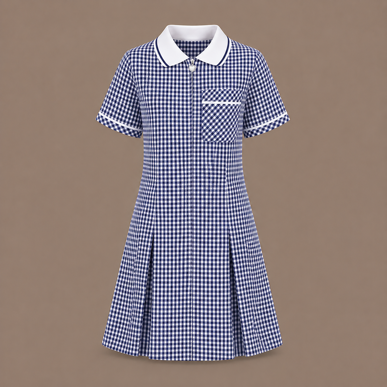 Girls Gingham Check Pleated Dress | 7 Colours
