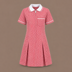 Girls Gingham Check Pleated Dress | 7 Colours
