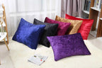 Crushed velvet cushion covers