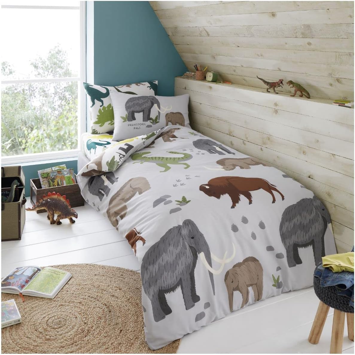 Woolly Mammoth & Pals Grey | Duvet Cover Set | Sheet Set
