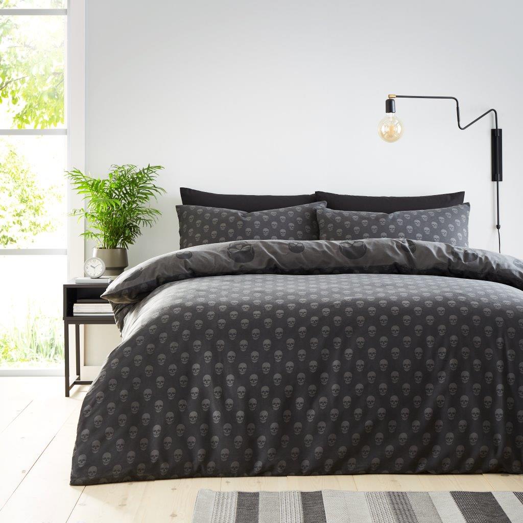 Skull Printed Duvet Cover Set | Poly Cotton