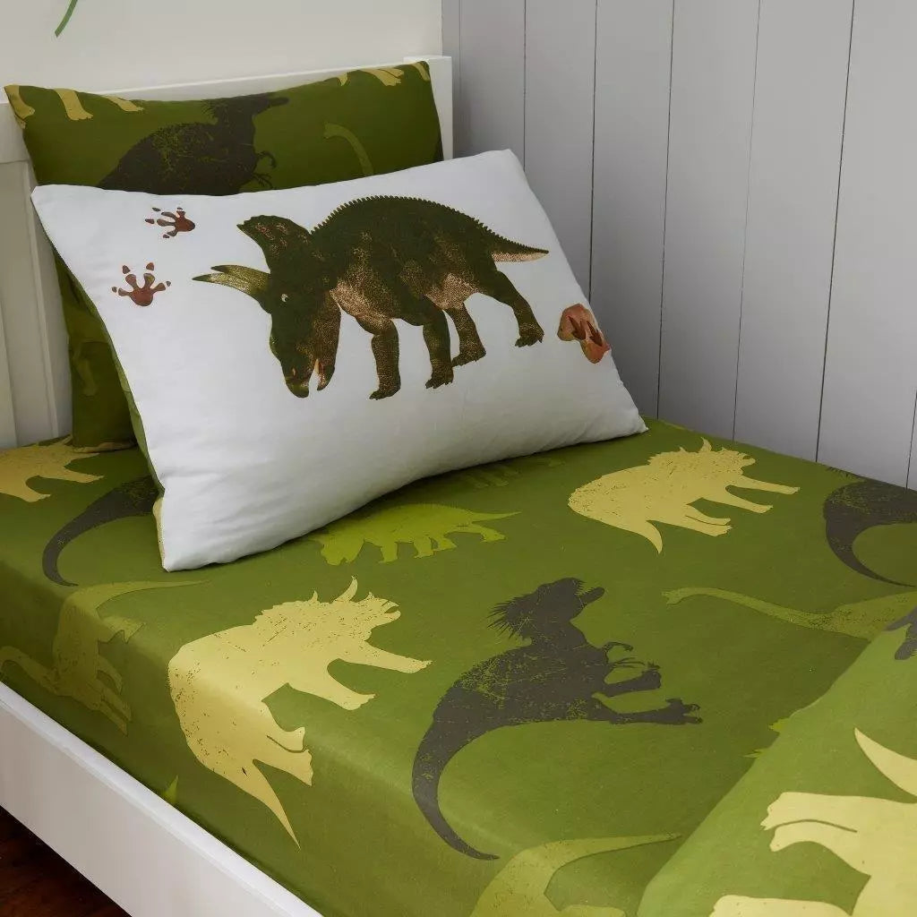 Prehistoric Dino Grey | Duvet Cover Set | Sheet Set
