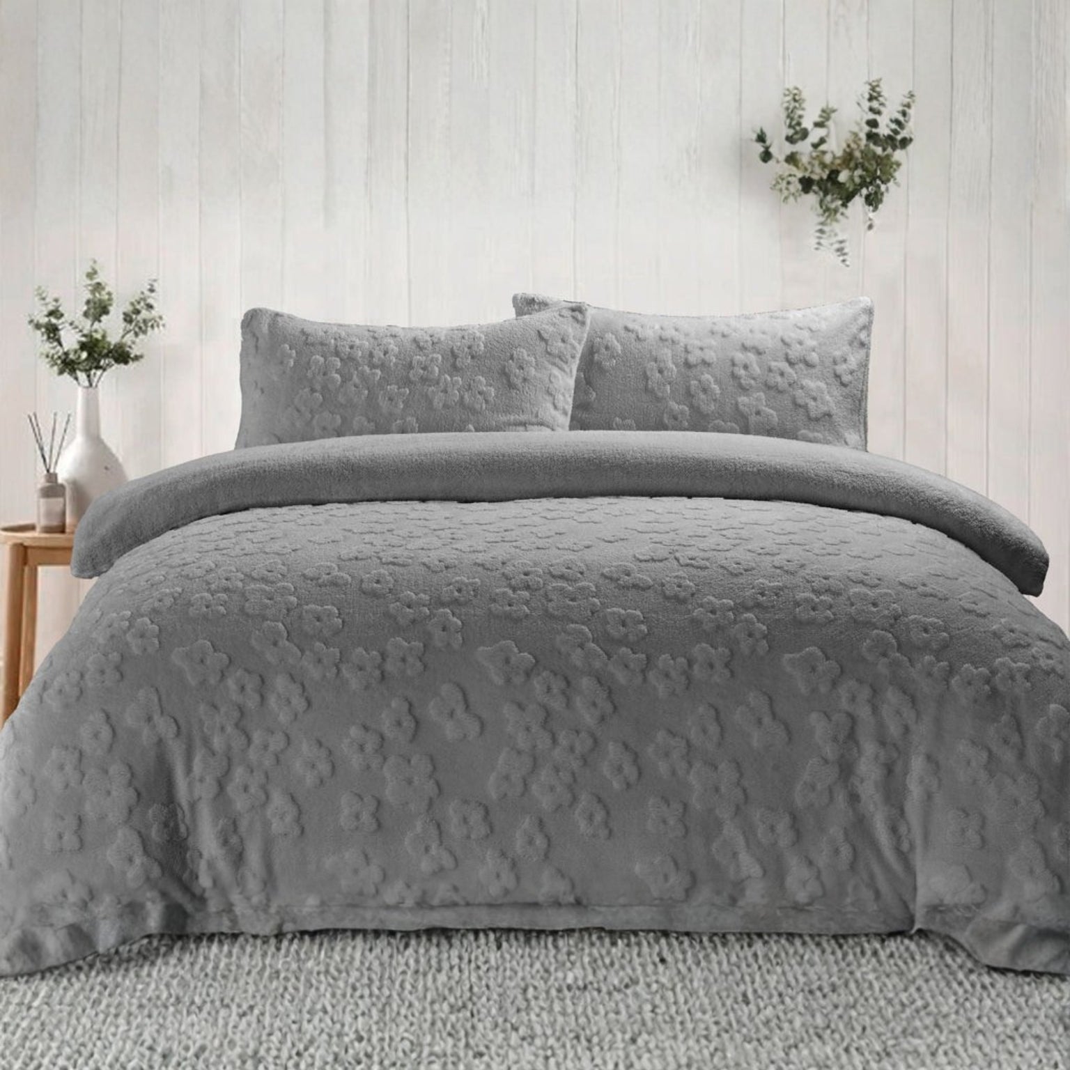 Daisy Teddy Fleece Duvet Cover Set | 3 Colours