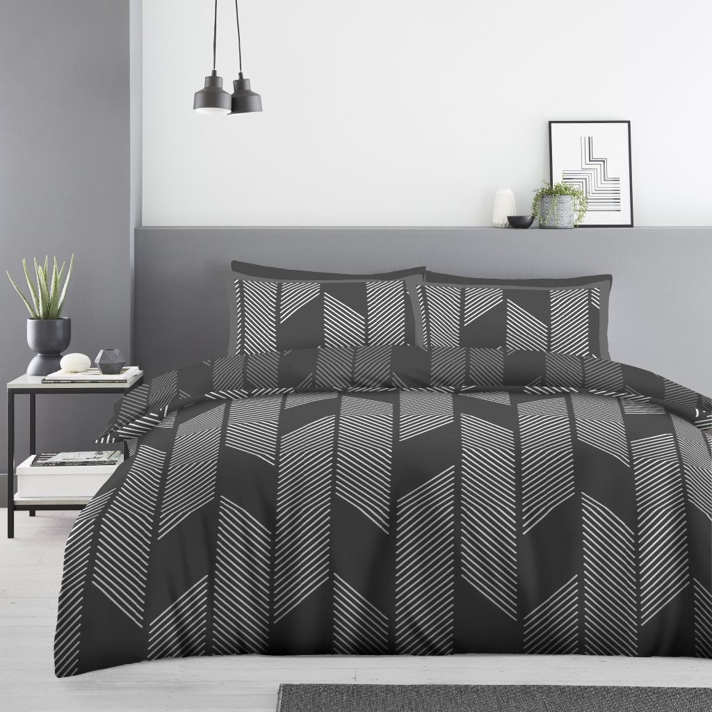 Richardson Geo Printed Duvet Cover Set | Poly Cotton