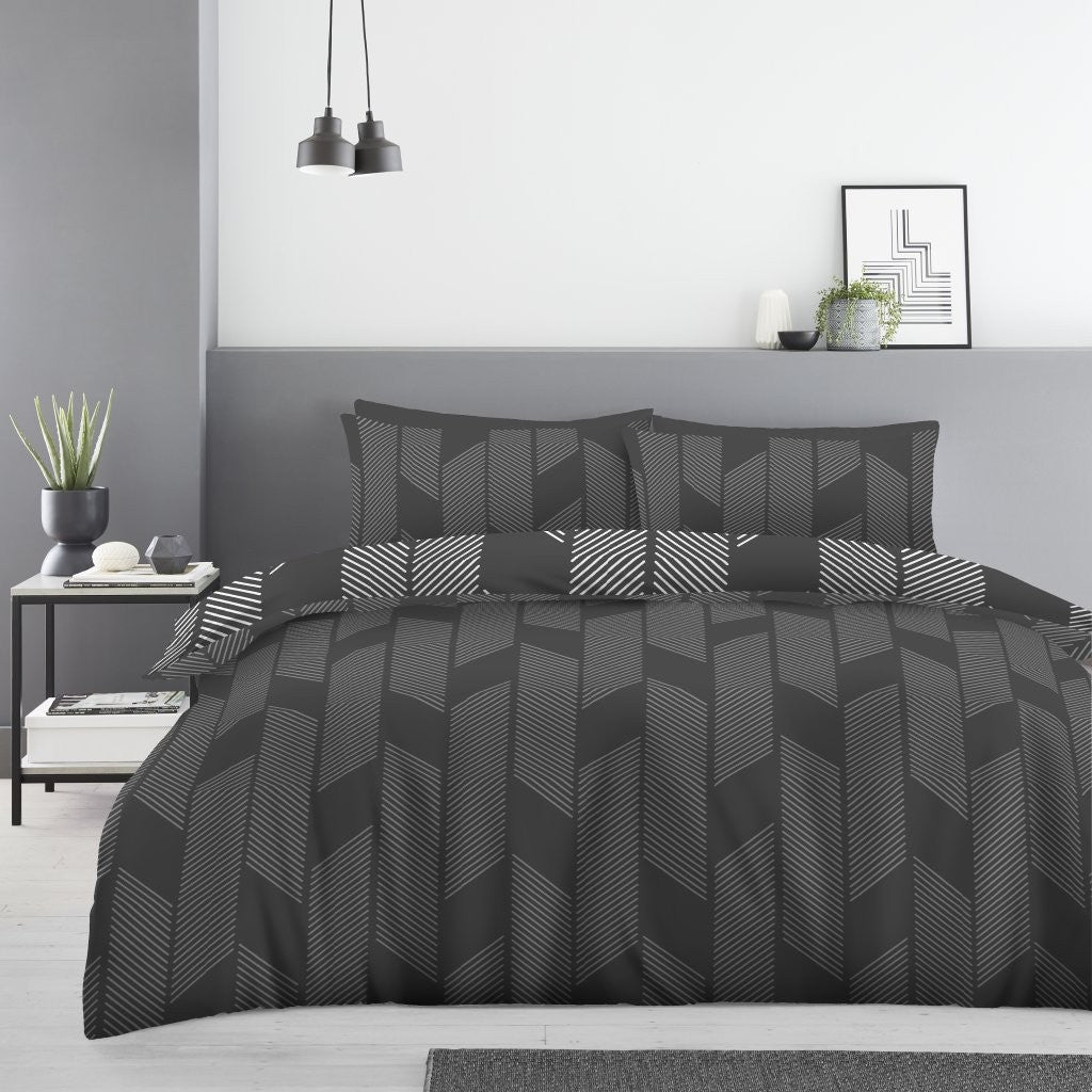 Richardson Geo Printed Duvet Cover Set | Poly Cotton