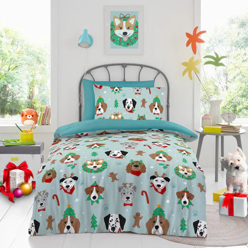 XMAS Dogs Duvet Cover Set