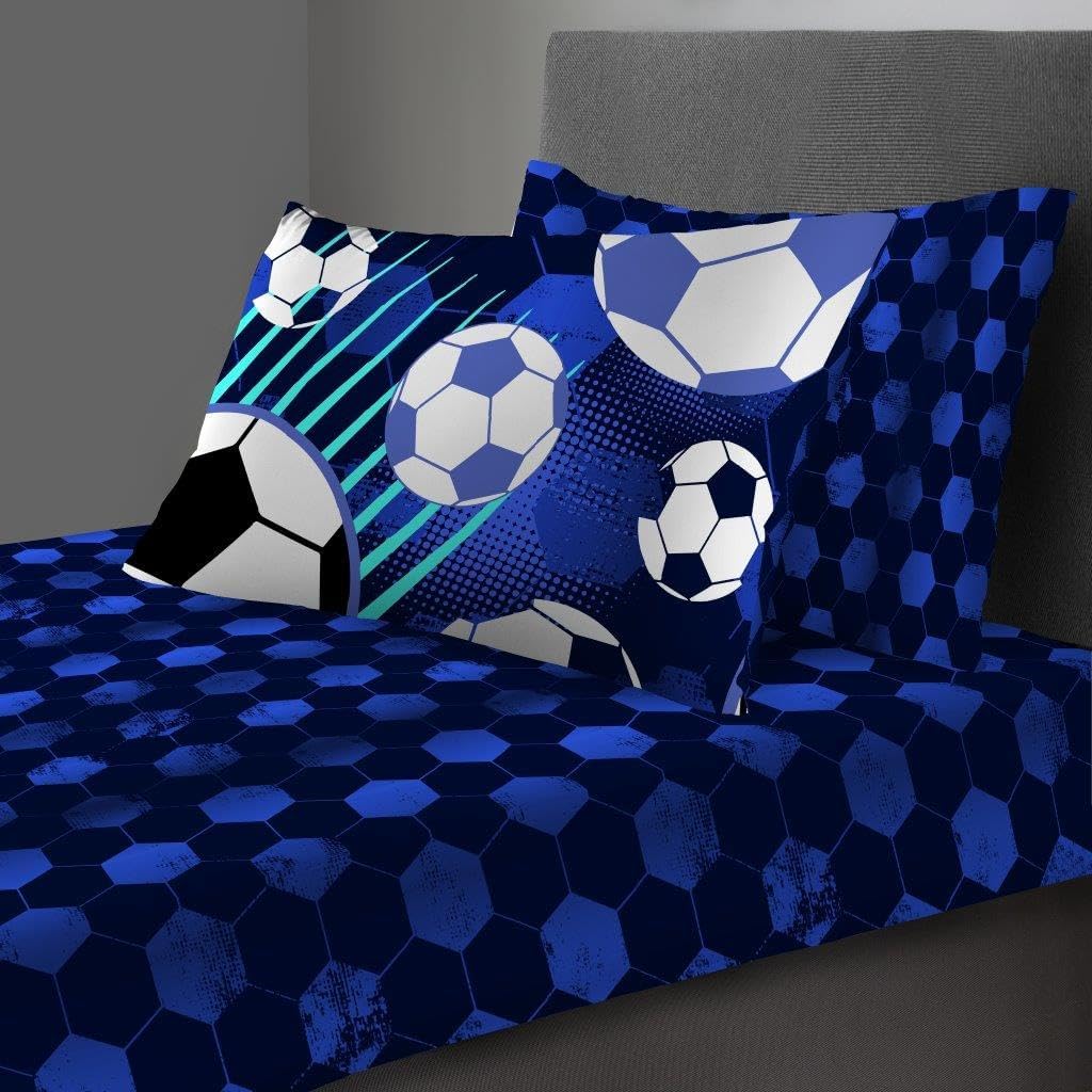 Football Fun Blue | Duvet Cover Set | Sheet Set