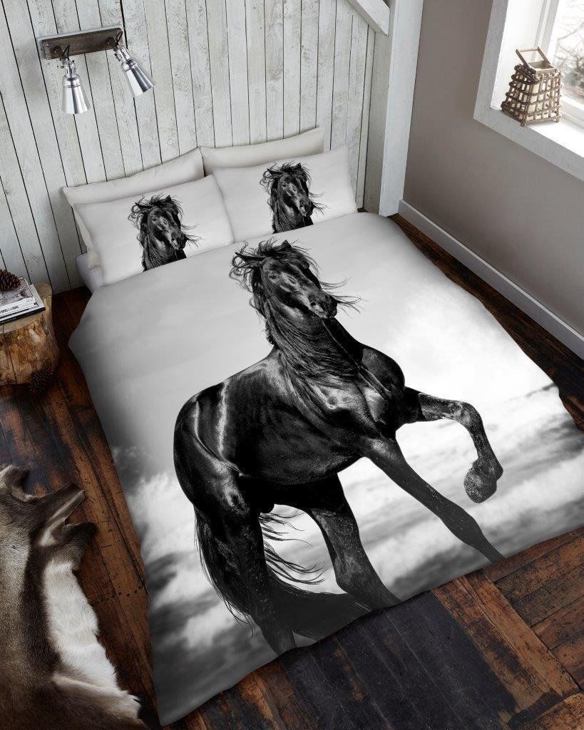3D Horse Printed Duvet Cover Set