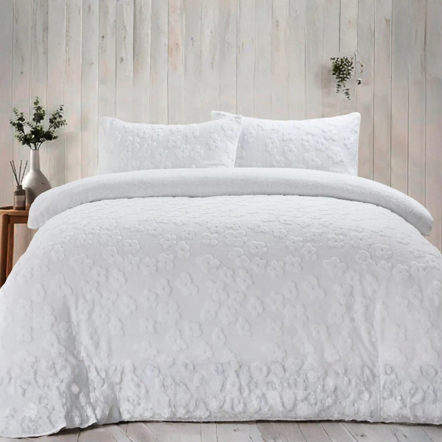Daisy Teddy Fleece Duvet Cover Set | 3 Colours