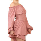 Ruffle Layered Off Shoulder Boat Neck Party Dress | 3 Colours