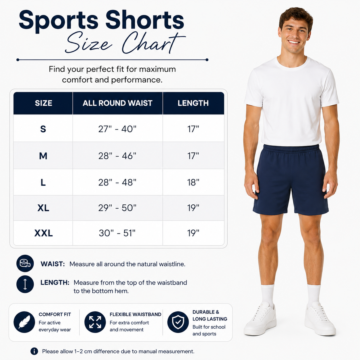 Plain Pull-On Sports Shorts | 5 Colours