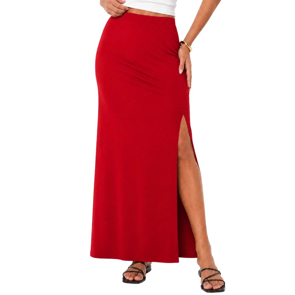 Jersey Maxi Slit Skirt | 3 Colours