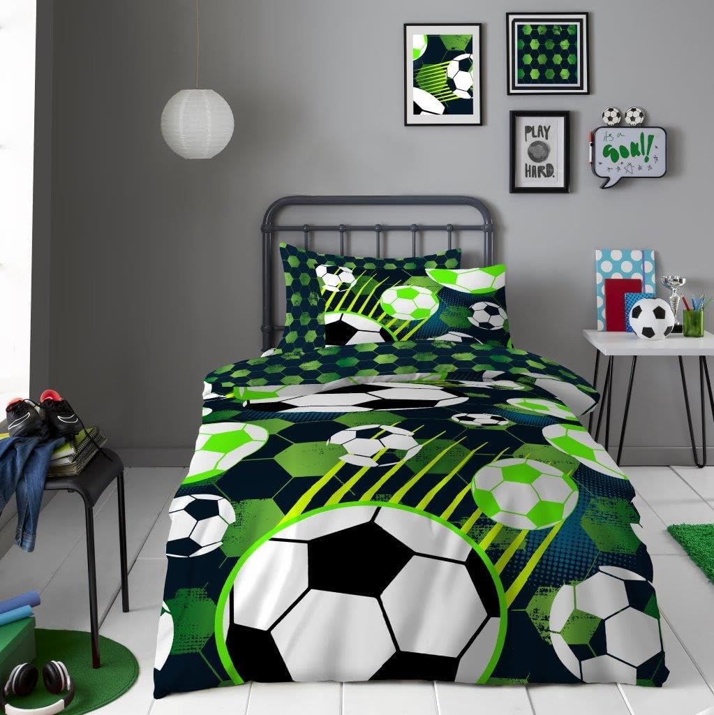 Football Fun Green | Duvet Cover Set | Sheet Set