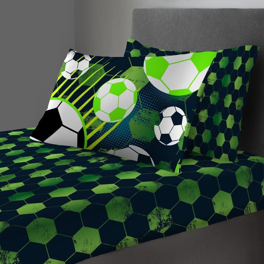 Football Fun Green | Duvet Cover Set | Sheet Set