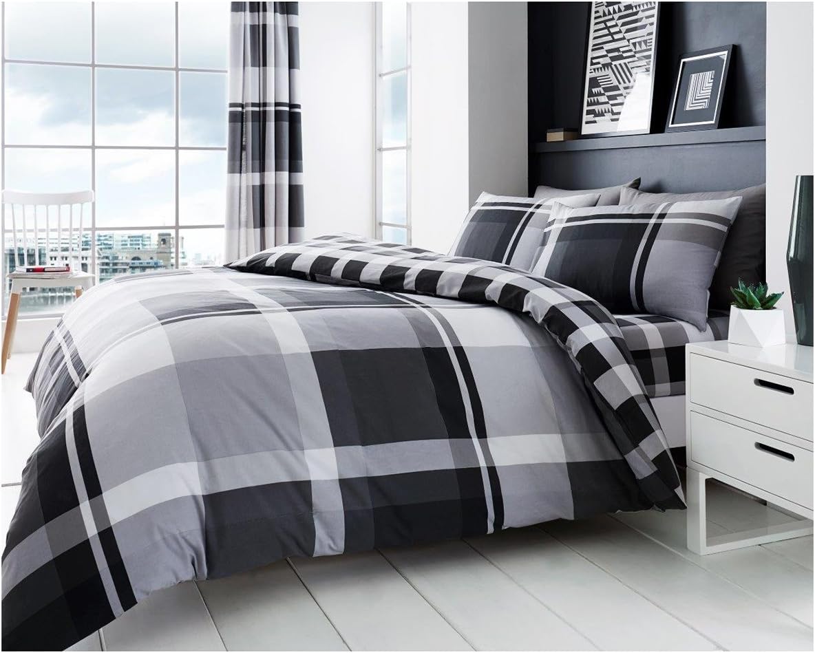 Waverly Check Printed Duvet Cover Set | 5 Colors