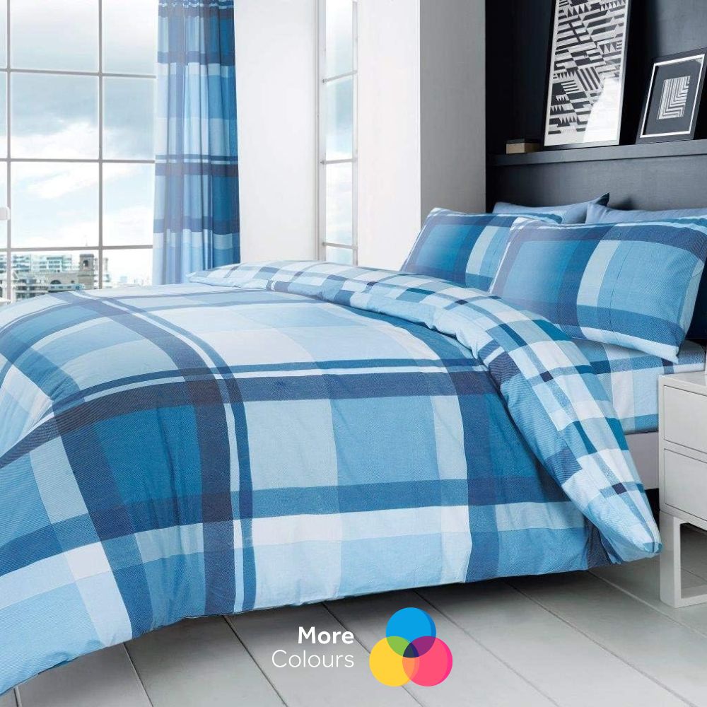 Waverly Check Printed Duvet Cover Set | 5 Colors