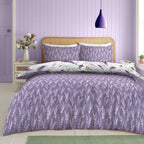 Lavender Printed Duvet Cover Set | Poly Cotton