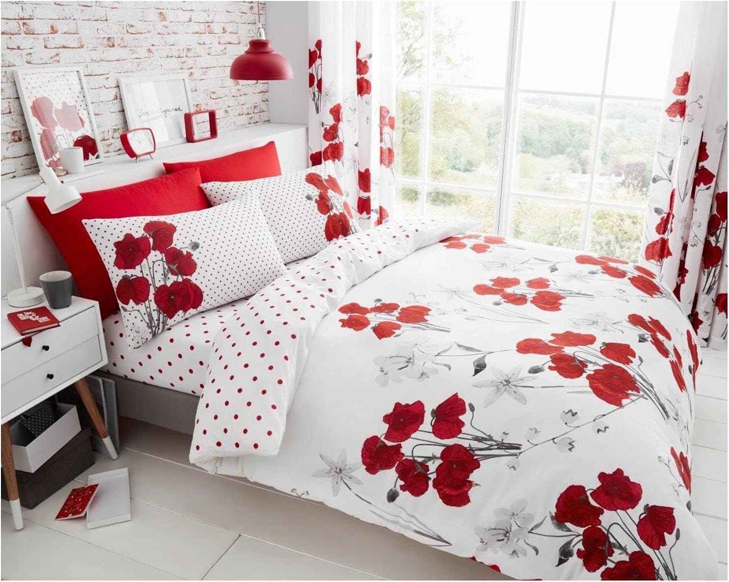 Poppy Printed Duvet Cover Set |  4 Colours