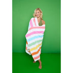 Pastel Stripe Multi Jumbo Beach Towel | 200CM × 100CM