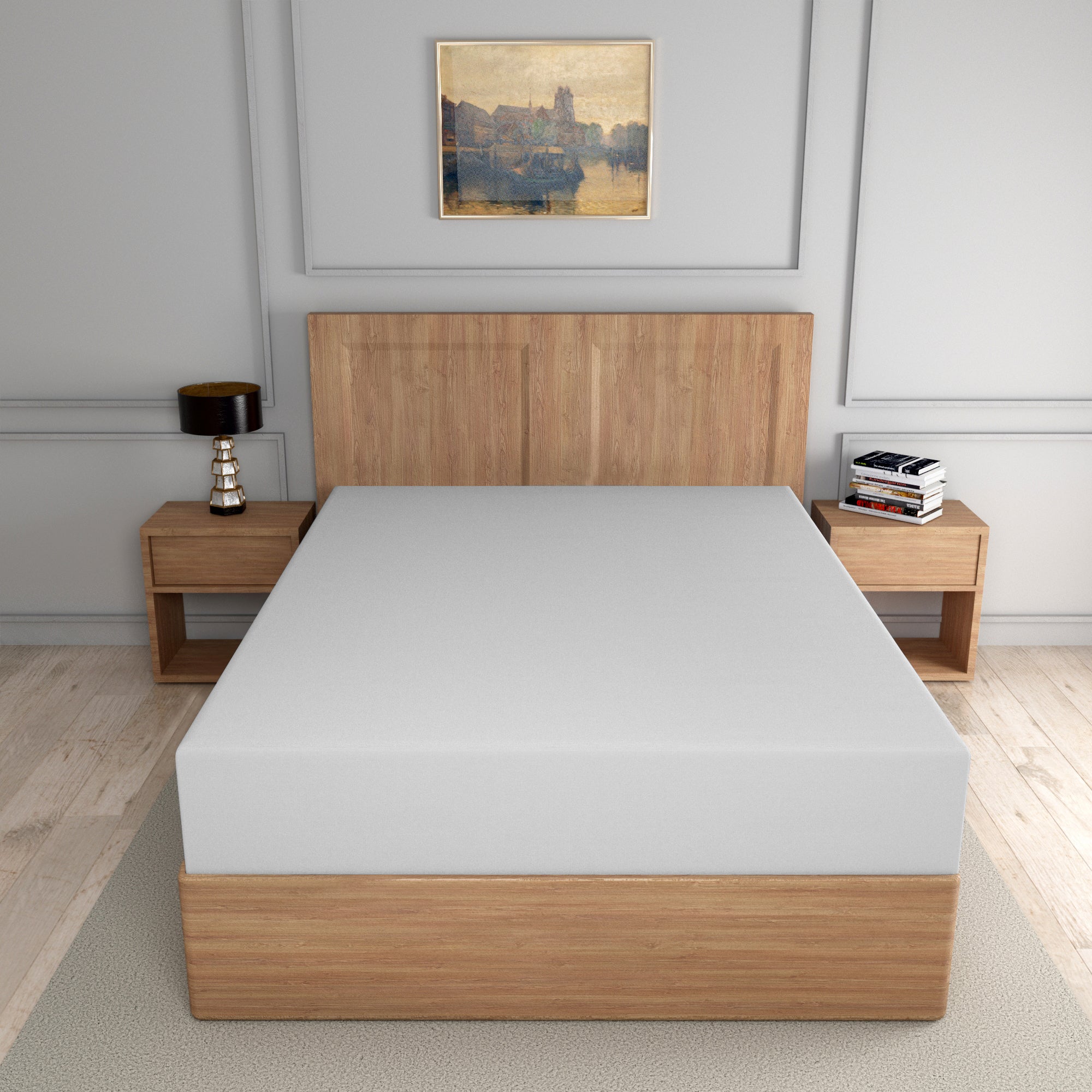 easy care PC fitted sheet silver