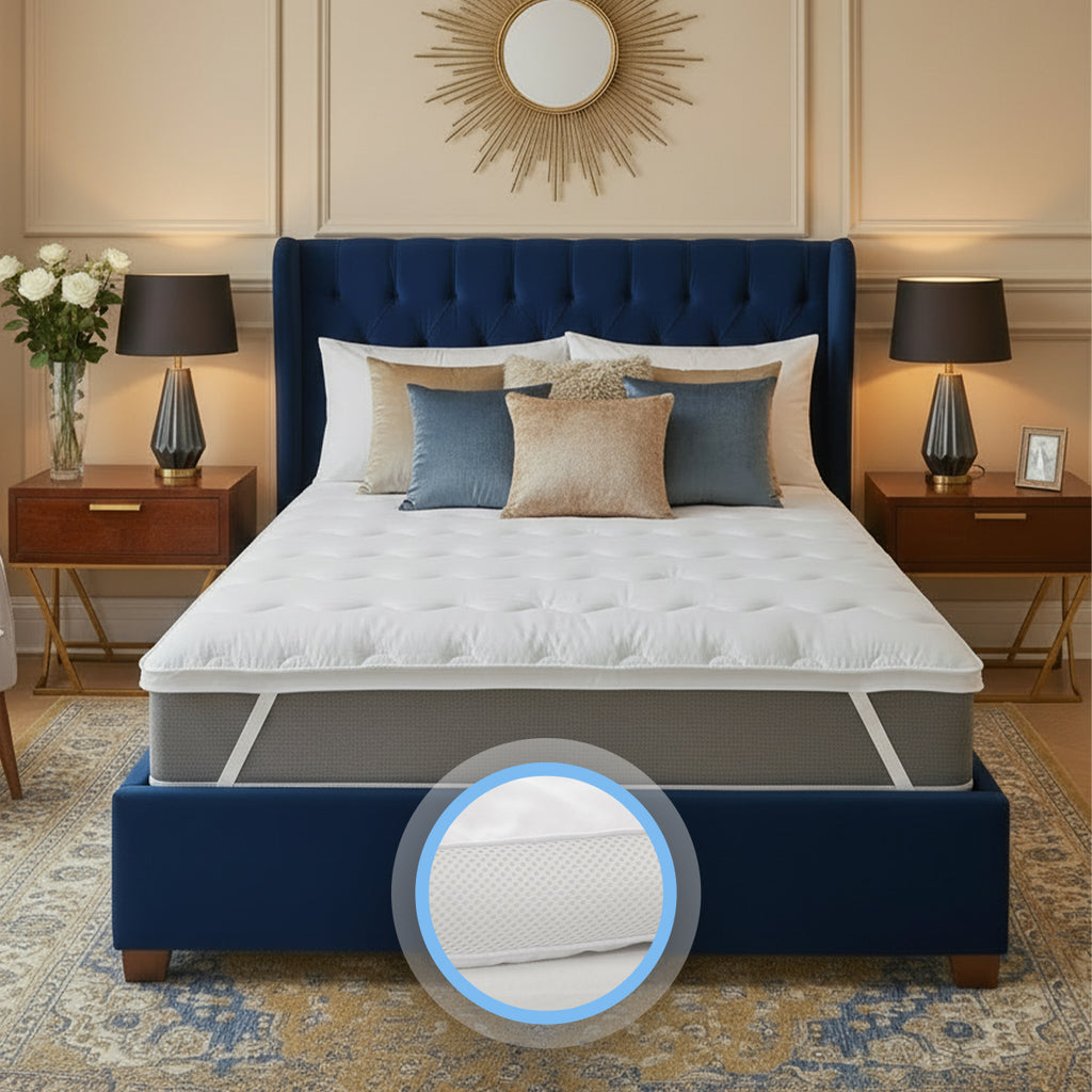 5CM Air Flow Microfibre Mattress Topper