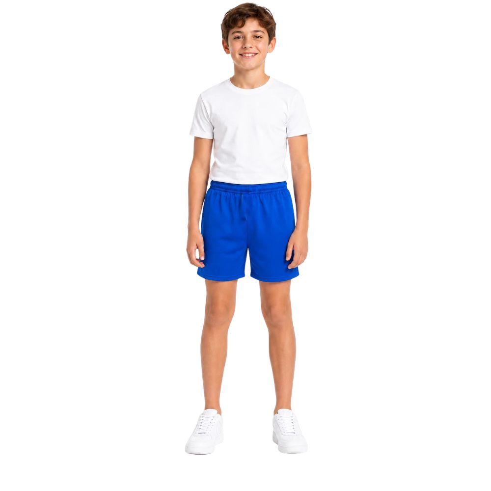 Pack of 2 Boys PE Plain Sports Shorts | 5 Colours
