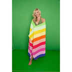 Rainbow Stripe Multi Jumbo Beach Towel | 200CM × 100CM