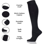 Women’s Plain Cotton Rich Knee High Socks | 4 Colours