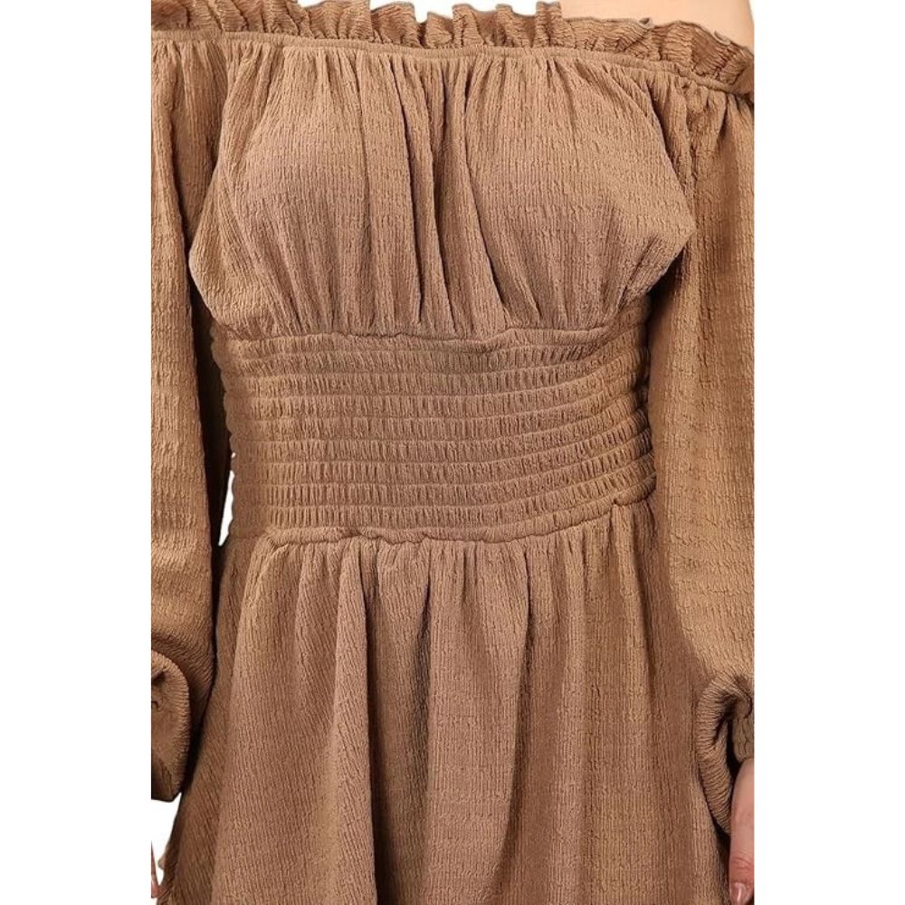Ruffle Layered Off Shoulder Boat Neck Party Dress | 3 Colours