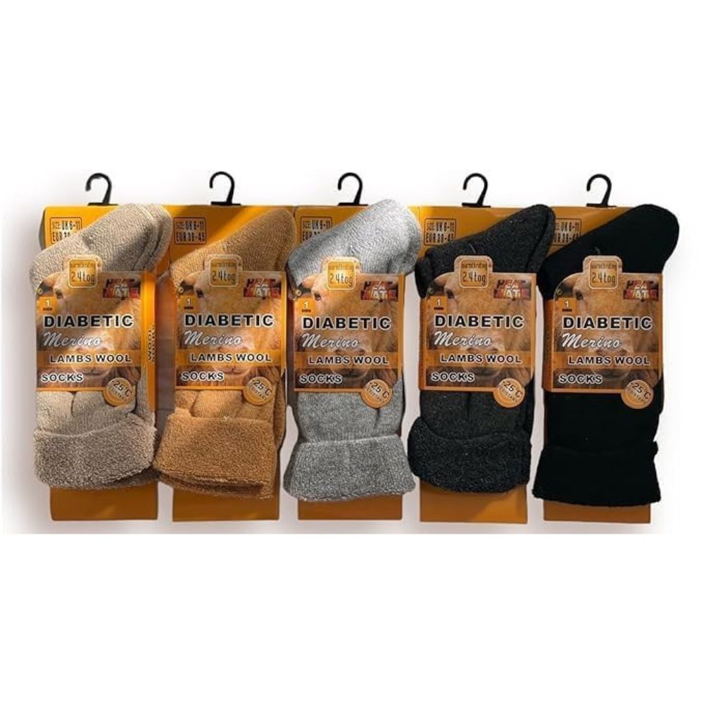 Men’s Merino Wool Diabetic Socks | Size 6 - 11