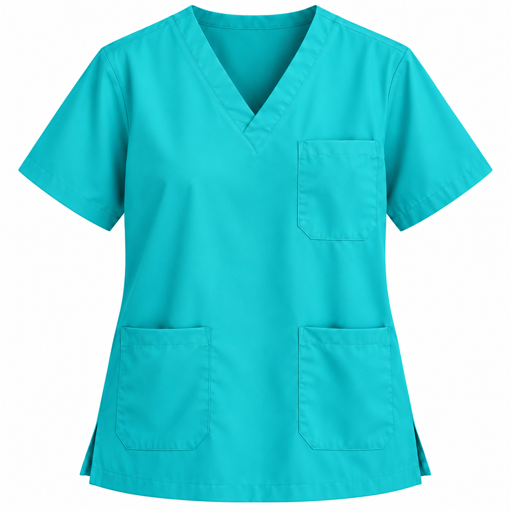 Aqua women's V-neck medical scrub top