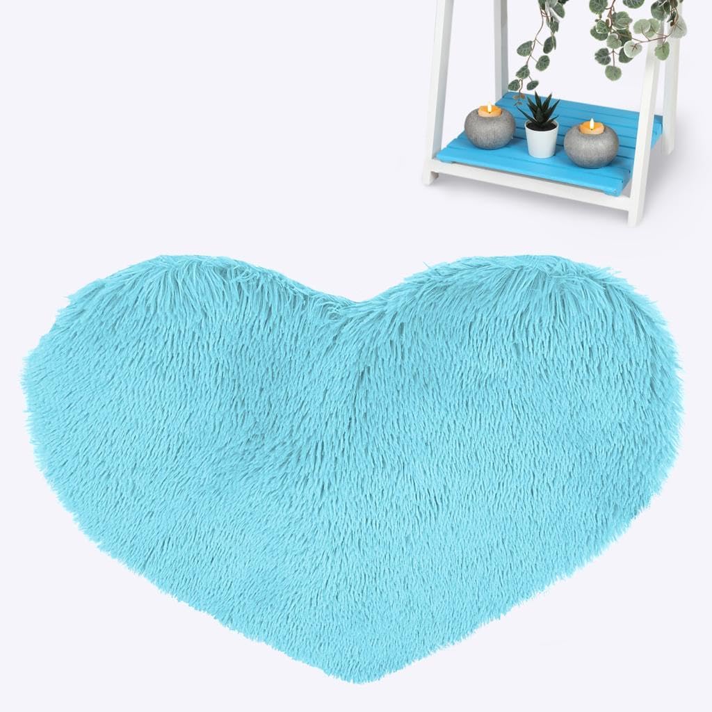 Heart Fluffy Shaggy Rug (65 × 65 cm) | 11 Colours