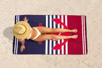 Anchor Stripe Sand Free Beach Towel | 180CM × 100CM