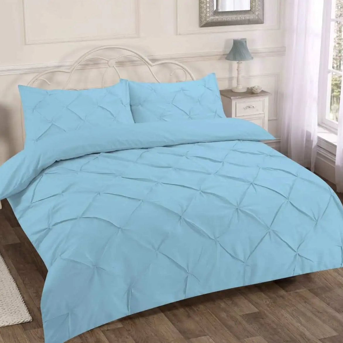 Alexander Pintuck Duvet set Aqua
