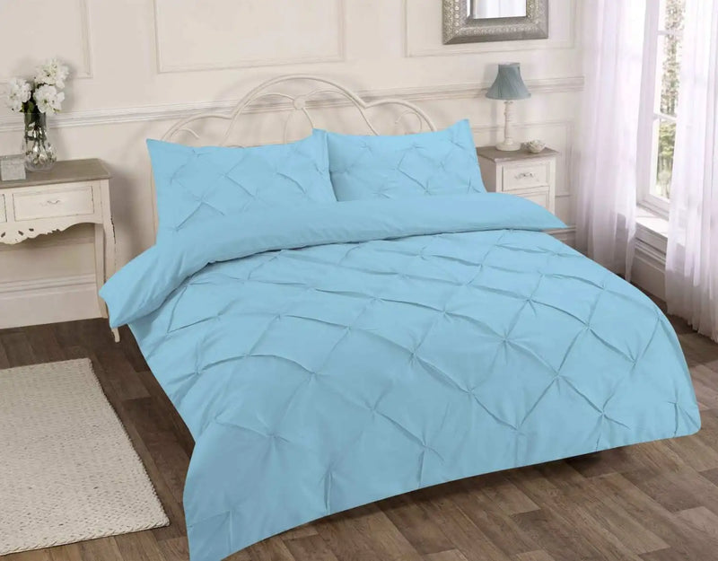 Alexander Pintuck Duvet set Aqua