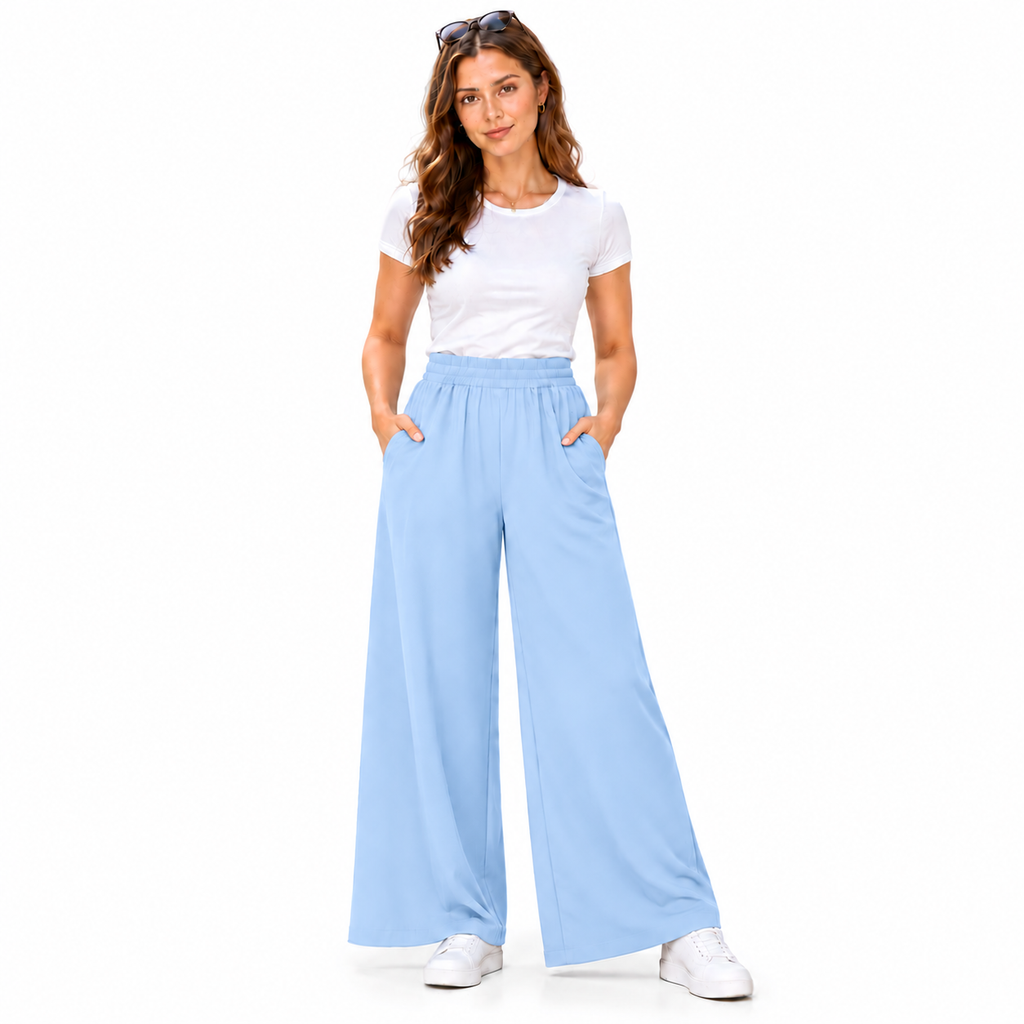 Plain Palazzo Trousers | 12 Colours