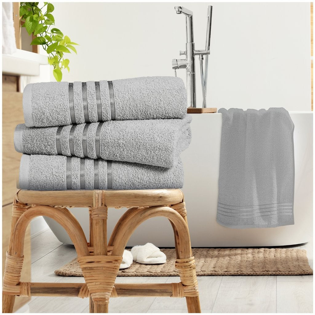 100% Egyptian Cotton Estrella Stripe Towels | 9 Colours | 500 GSM