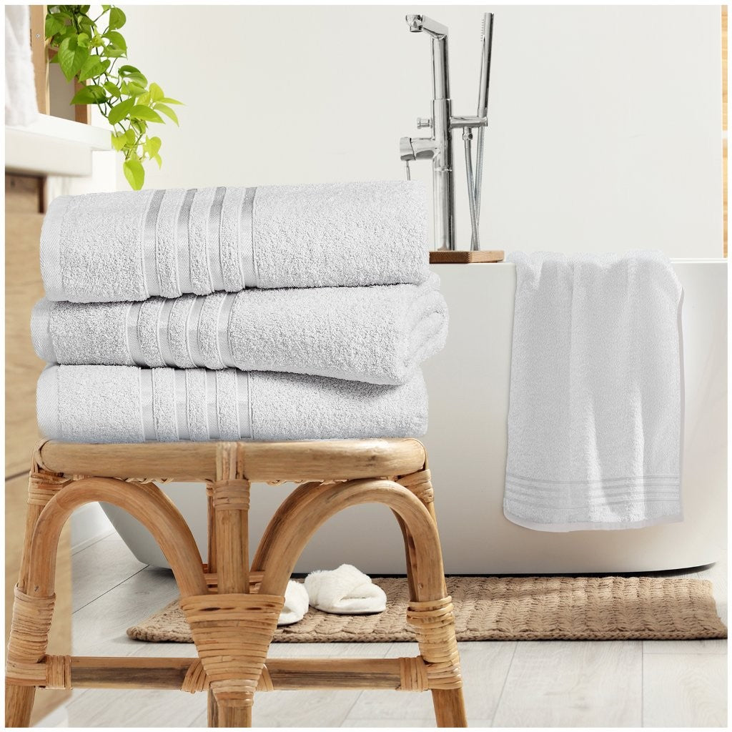 100% Egyptian Cotton Estrella Stripe Towels | 9 Colours | 500 GSM