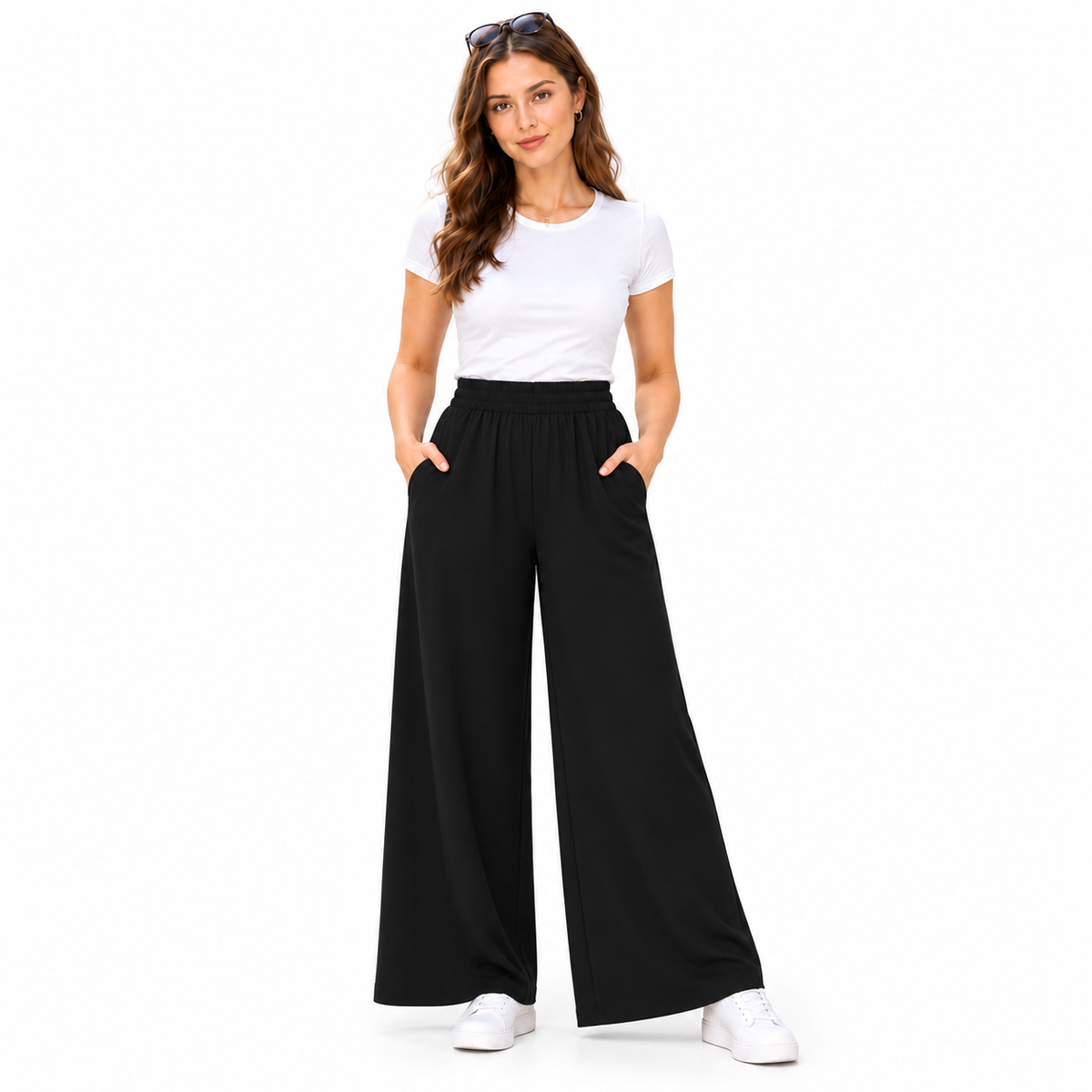 Plain Palazzo Trousers | 12 Colours