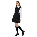 Girls Pleated Bib Pinafore School Dress | 6 Colours