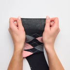 Women Black Highland Argyle Gentle Grip Cotton Rich Socks