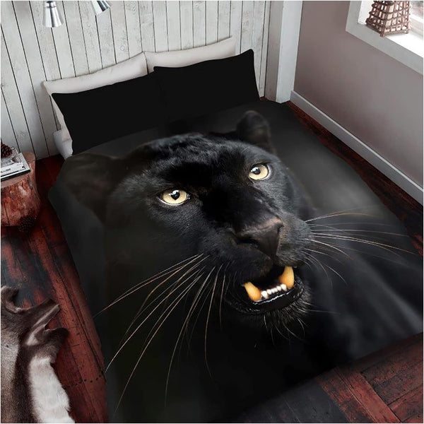 3D Black Panther Printed Animal Throws