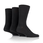 Men’s Gentle Grip Black Cotton Rich Socks