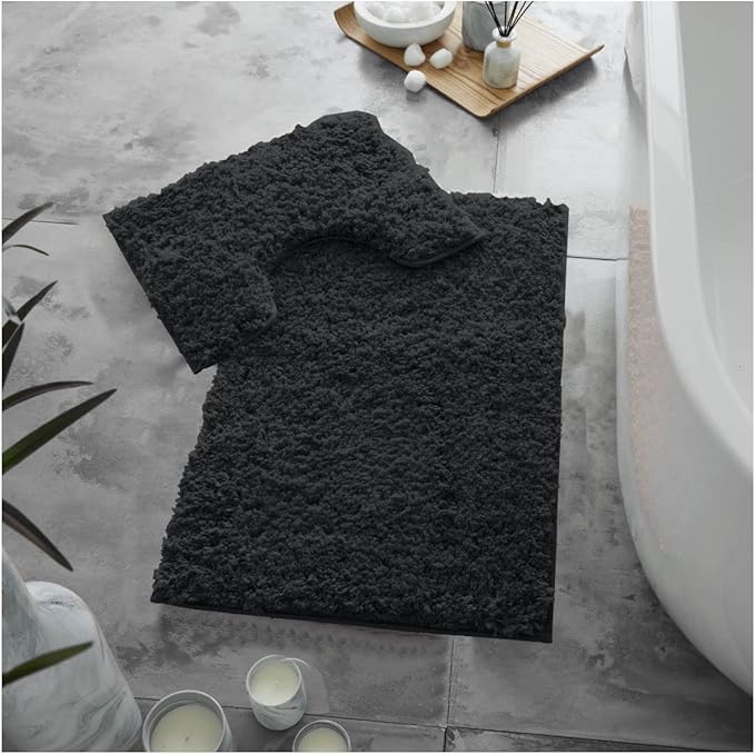 Zero Twist Non Slip Bath Mat Set  | 12 Colours Available