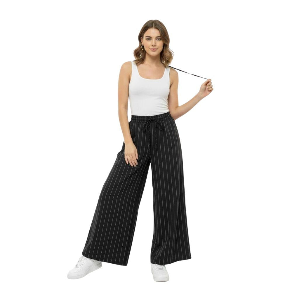 Striped Jersey Palazzo Trousers | 5 Colours