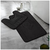 Greek Embossed Memory Foam Bath Mat Set | 12 Colours